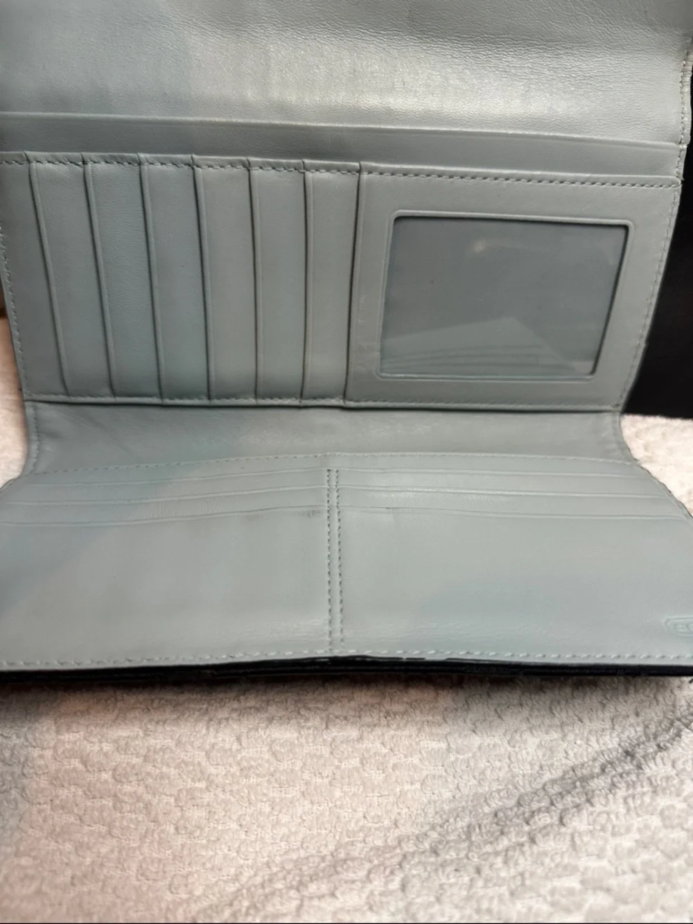 Coach Black snake and embossed Signature turnlock continental Wallet - Picture 5 of 9